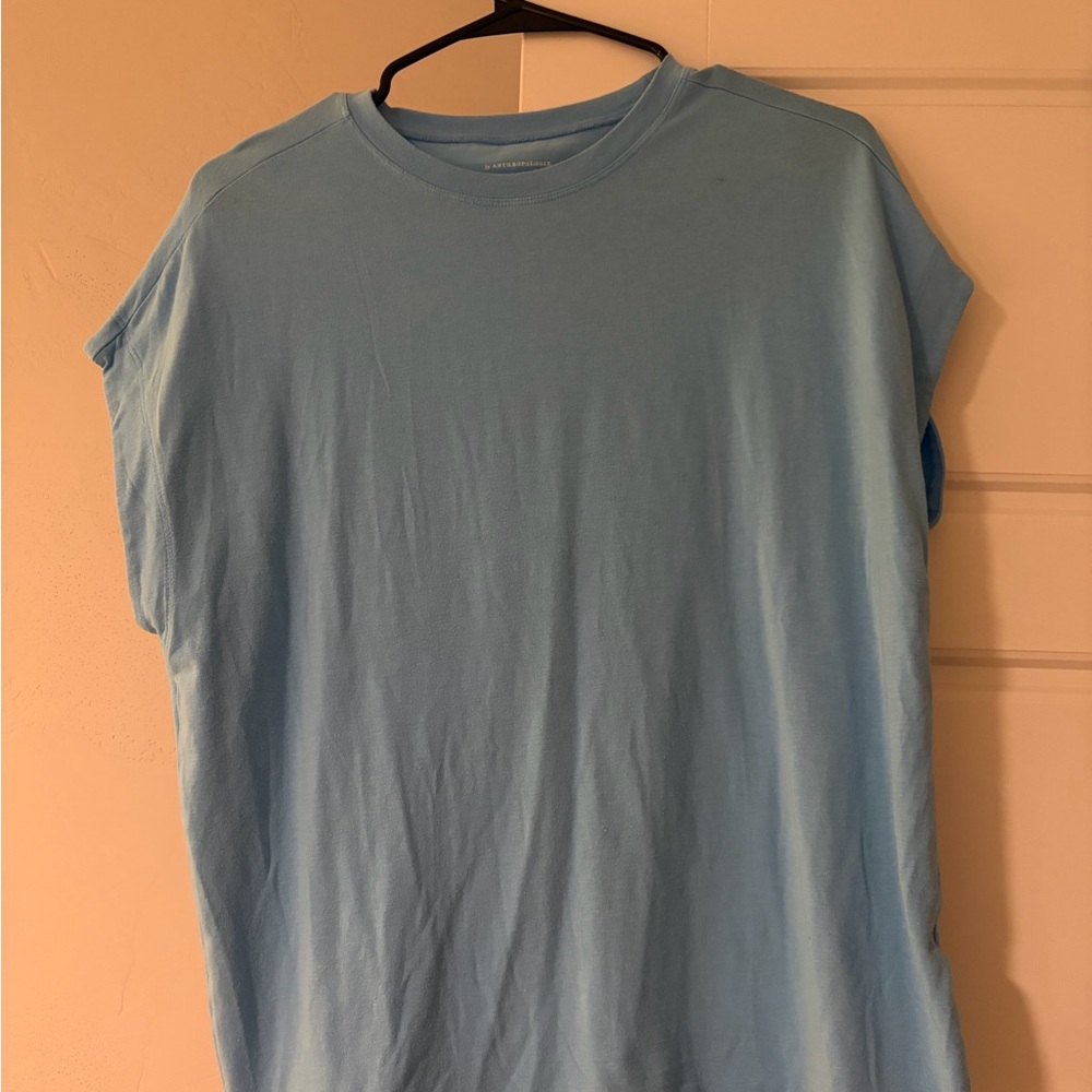 Anthropologie Sky Blue Muscle Tee